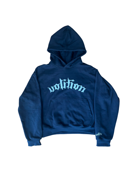 PUFF PRINT LOGO HOODIE (NAVY)